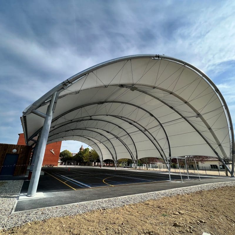 Préau de complexe sportif à Colomiers