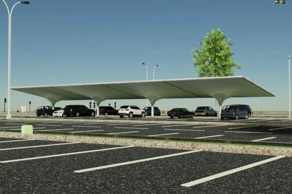 Ombrière solaire parking - structure photovoltaïque Normandie Structures